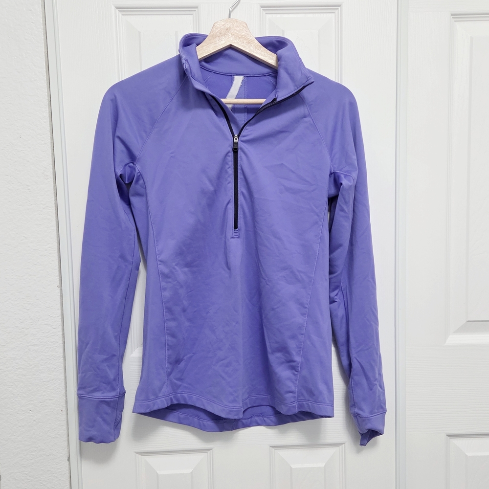 under armour purple cold gear quarter zip fitted long sleeve jacket